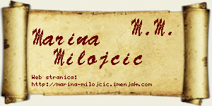 Marina Milojčić vizit kartica